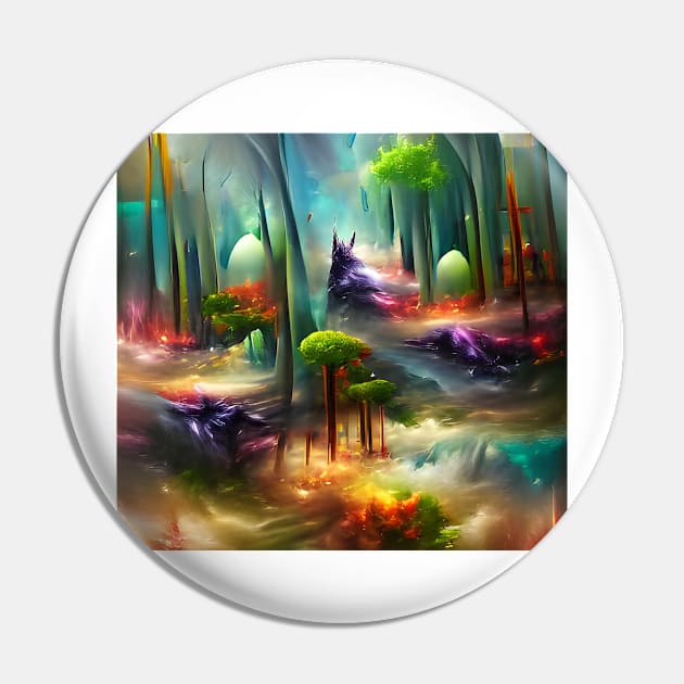 Mystical Fantasy Forest Pin by Mihadom