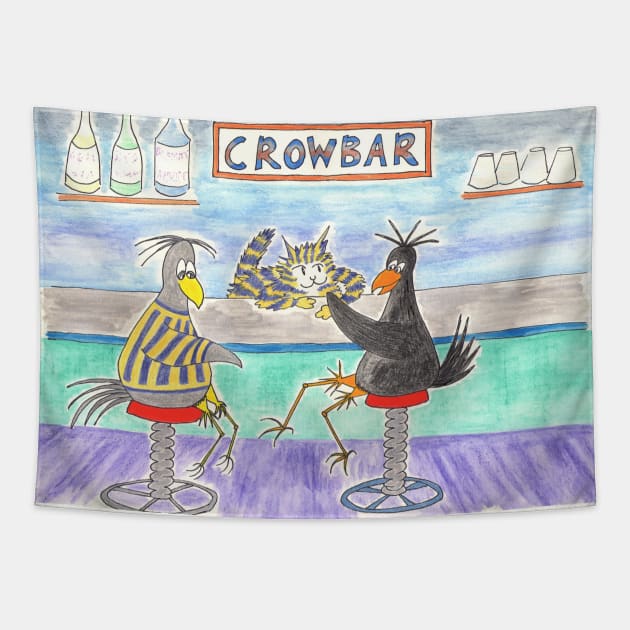 CrowBar matching Barcat Tapestry by MrTiggersShop