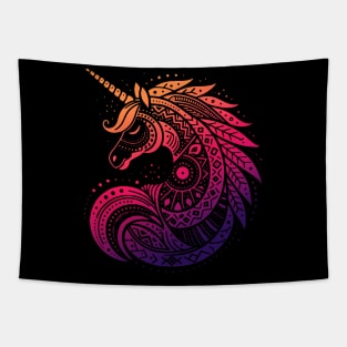 Ethereal Tribal Unicorn: Blending Mythology with Modern Styling Tapestry