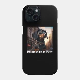 Dachshund in the City Phone Case