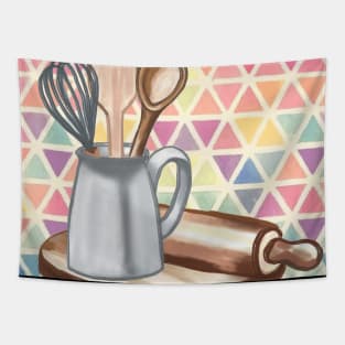 Home Cooking Utensils Tapestry