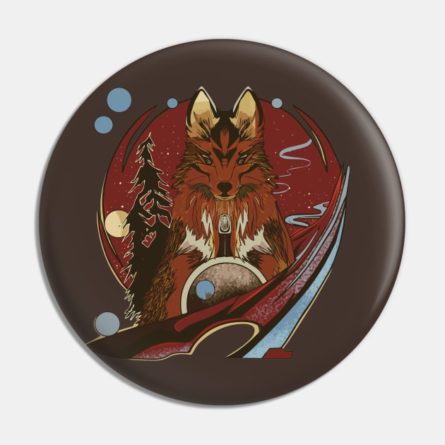 Anime cartoon style wolf with pine trees and starry night Pin by jen28