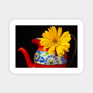 Danish Pitcher With Yellow Daisy Magnet