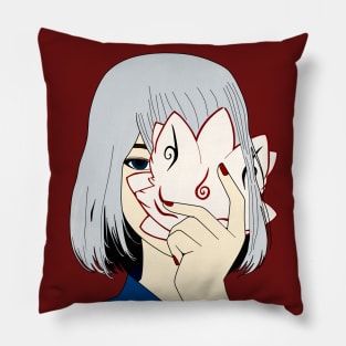 fox mask, girl Pillow