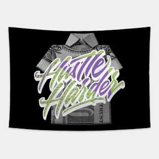 Hustle Harder Canyon Purple Tapestry