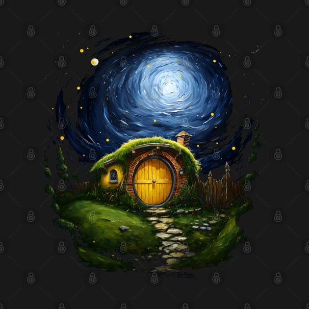 A Starry Night at the Westfarthing - Round Doors - Fantasy by Fenay-Designs