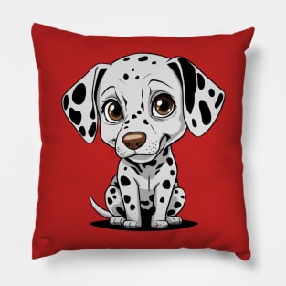 Cute Cartoon Dalmatian Puppy Tee Pillow