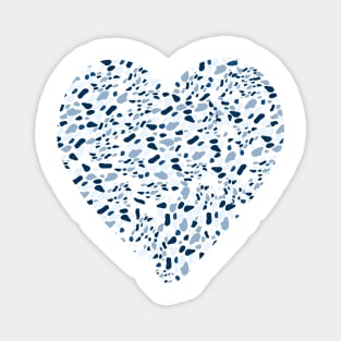 Abstract mosaic terrazzo heart Magnet