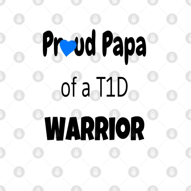 Proud Papa - Black Text - Blue Heart by CatGirl101