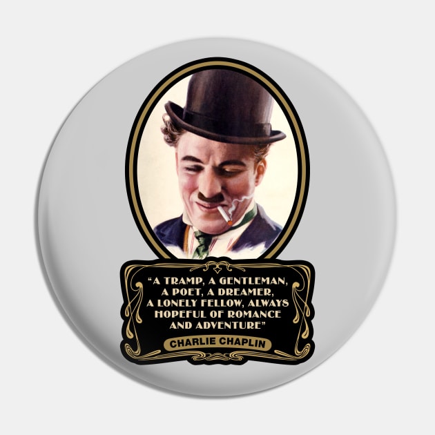 Charlie Chaplin Quotes: "A Tramp, A Gentleman, A Poet, A Dreamer, A Lonley Fellow, Always Hopeful Of Romance And Adventure" Pin by PLAYDIGITAL2020