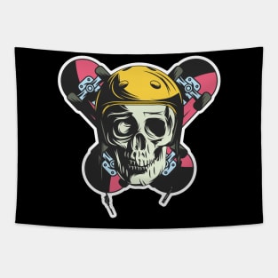 skate skull Tapestry