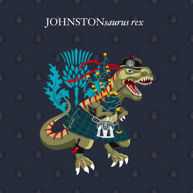 Clanosaurus Rex Johnstonsaurus rex Plaid Johnston Scotland Ireland Family Tartan by BullShirtCo