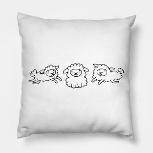 Leaping Lambs Pillow