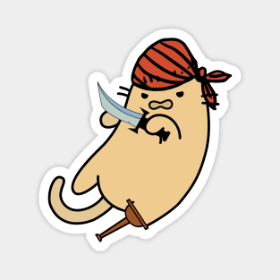 Cat Pirate Knife Magnet