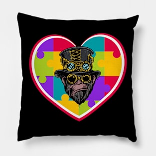 Autism Day monkey Pillow