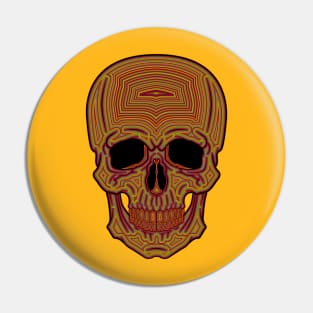 Striped Skull Pin