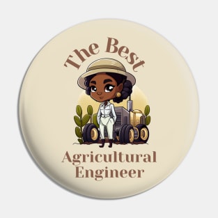 Agricultural Engineer Black Woman Pin