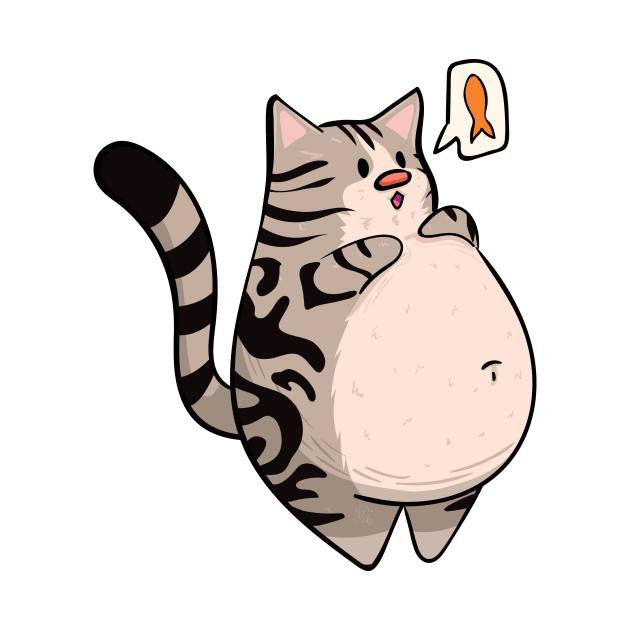 American Shorthair Chonky Cat by KPrimeArt