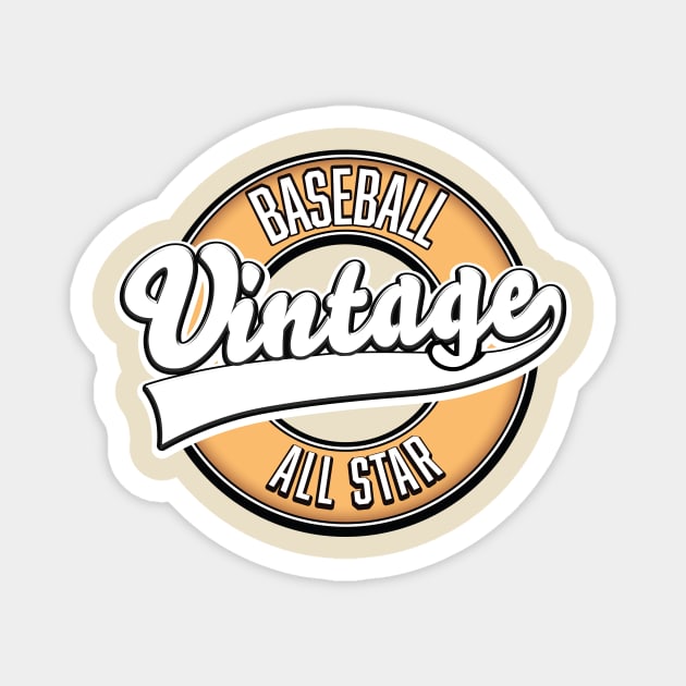 Baseball vintage All Star logo Magnet by nickemporium1