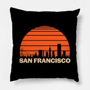 San Francisco California Skyline Pillow