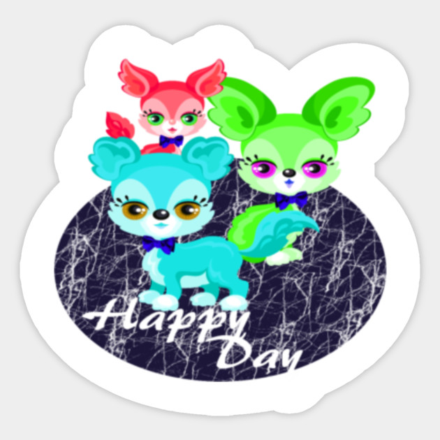 3 Cute Puppy Dog Cat Manga Animals Anime And Manga Sticker