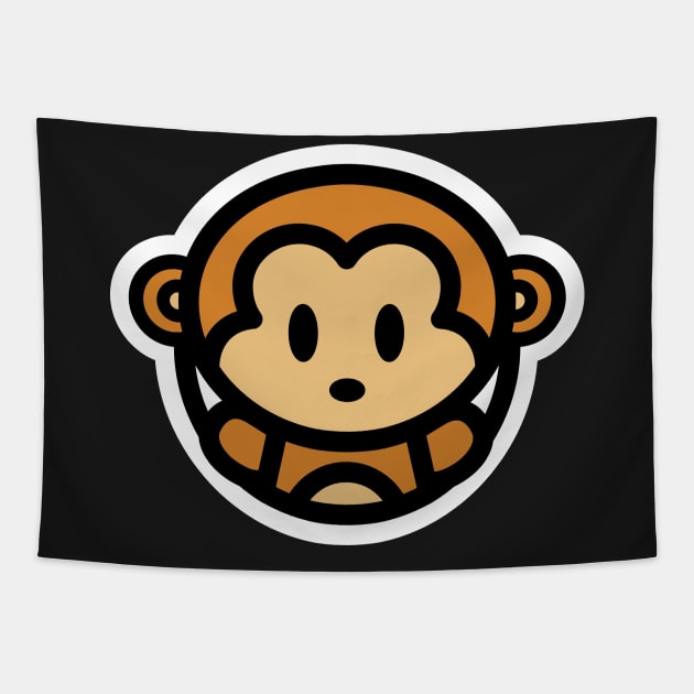 Momo Monkey Bambu Brand Banana Wukong Tapestry by Bambu