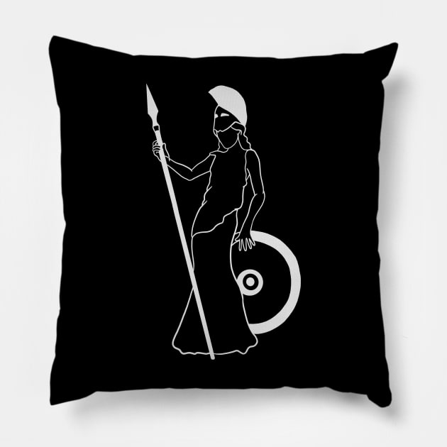 Athena - Greek Goddess of Strategy and Wisdom - Version 2 Pillow by isstgeschichte