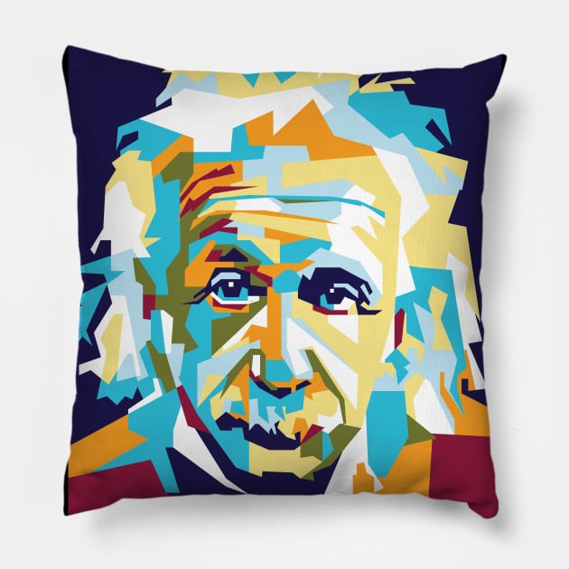 Albert Einstein In WPAP Pillow by smd90