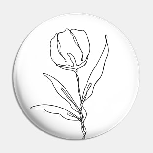 Wildflower Line Art | Floral Botanical Minimalist Lineart Pin