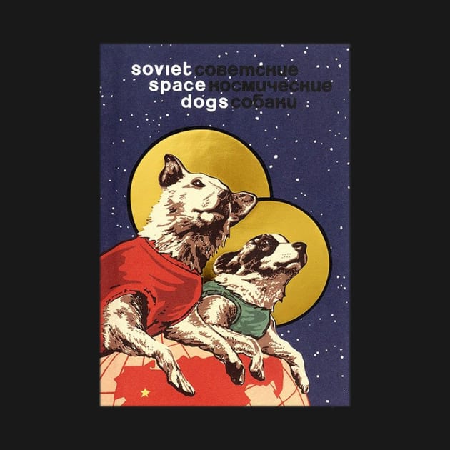 Soviet Space Dog Propaganda Poster USSR Laika by magazin