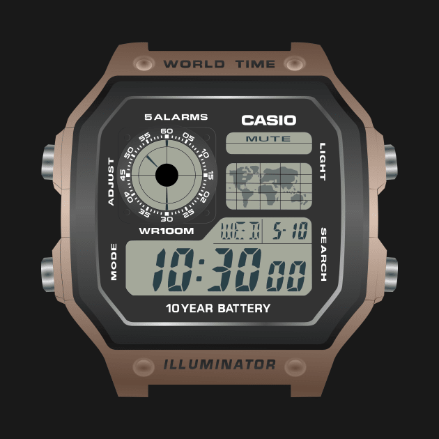 Casio Copper AE1200 by RadDadArt