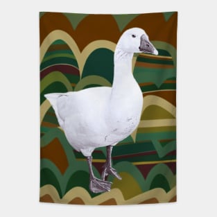 Goose on retro background Tapestry