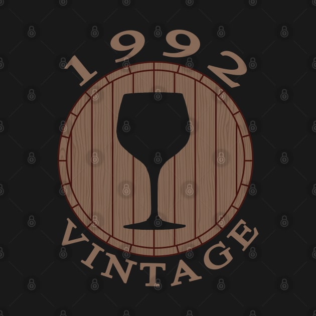Vintage Wine Lover Birthday 1992 by TMBTM