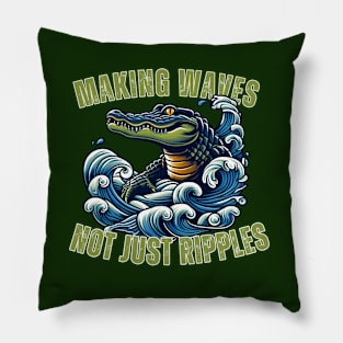 Wave-Maker Alligator Pillow