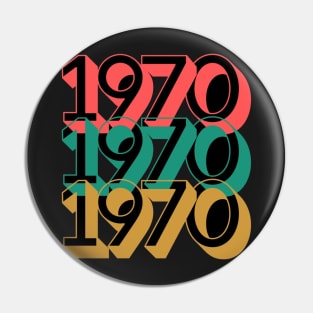 Unique Retro Pattern 1970 Pin