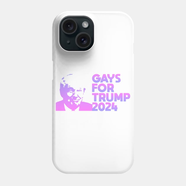 Gays for Trump 2024 Phone Case by Dale Preston Design