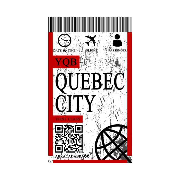 Quebec city flight ticket boarding pass abstract by 