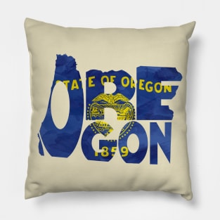 Oregon Typo Map Pillow