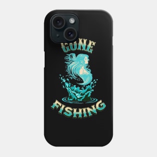 Gone Fishing Mermaid Sunset Phone Case