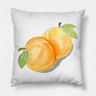 Orange Apricots. Fruit Art Print, Kitchen Wall Art Pillow