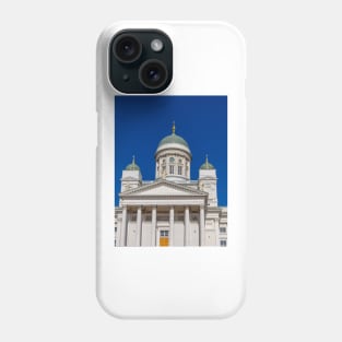 Main entrance to white Helsinki Cathedral Phone Case