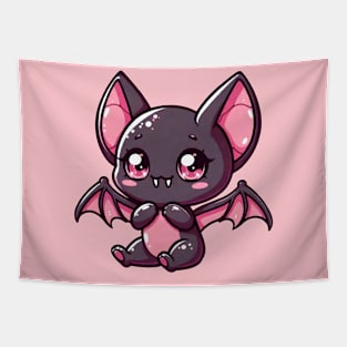 Cute chibi bat by Strange Dollz Boudoir Tapestry