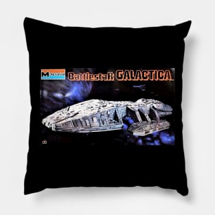 Vintage Model Kit Box Art - Battlestar Galactica Pillow