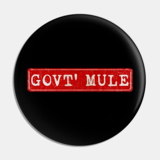 vintage retro plate Gov't Mule Pin