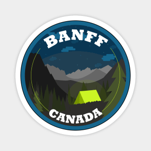 Camping in Banff Magnet