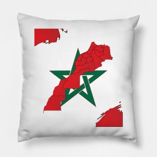 Proud Morocco Flag Gift Moroccan Lovers For Men's Women's Pillow