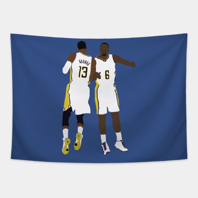 Paul George and Lance Stephenson Tapestry by xRatTrapTeesx