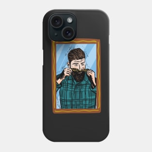 Beer lover portrait Phone Case