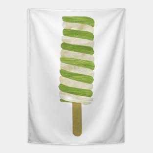 Ice lolly - green and cream spiral Tapestry