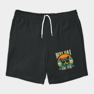 Best Cat Dad Ever Retro Shorts